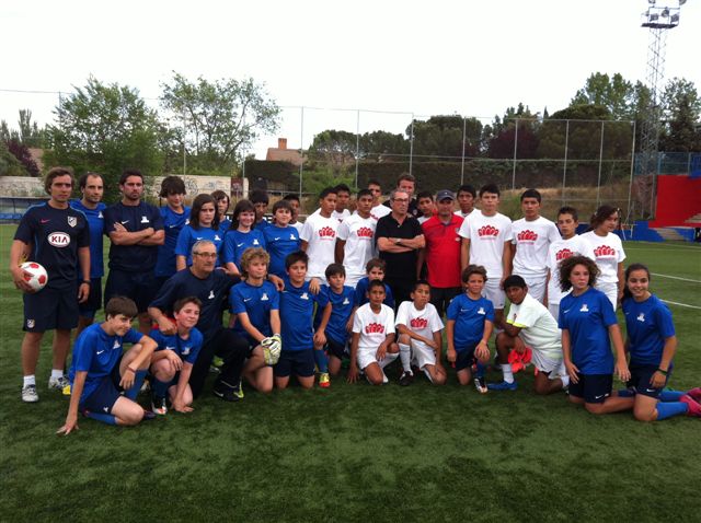 Con las escuelas fundación Atlético de Madrid