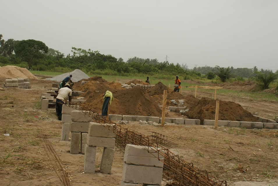 deporte y desarrollo - obras de construcción del centro de Grand-Bassam 037